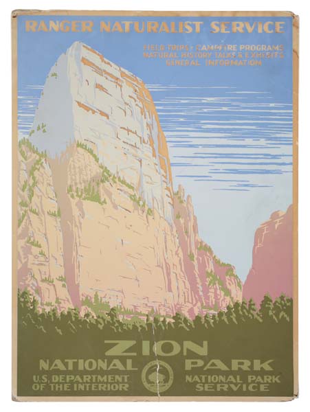 ANONYMOUS ZION NATIONAL PARK. Circa 1938. 19x14 inches.